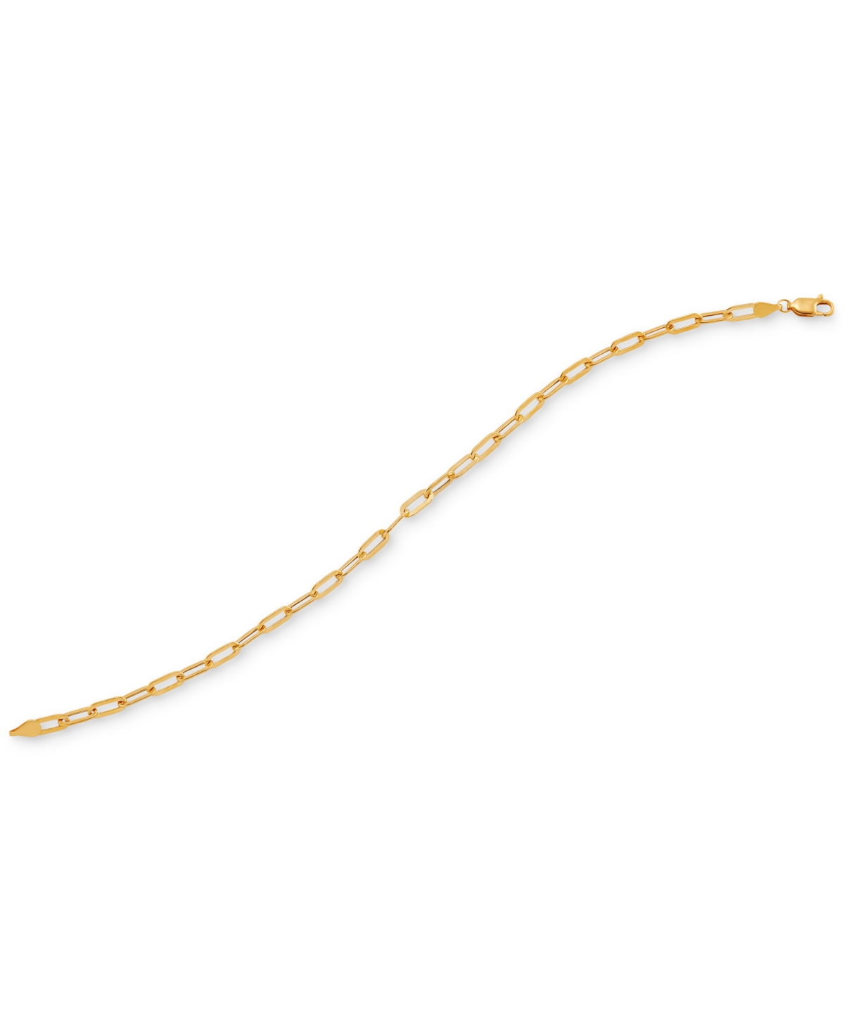 Paperclip Link Chain Ankle Bracelet in 10k Gold, Created for Macy's