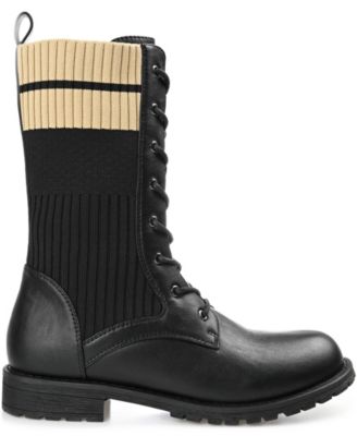 Women's Melei Knit Lace Up Lug Sole Combat Boots