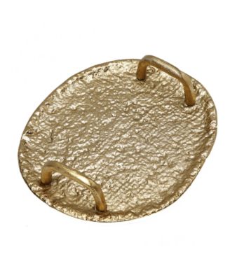 Textured Round Tray with Handles