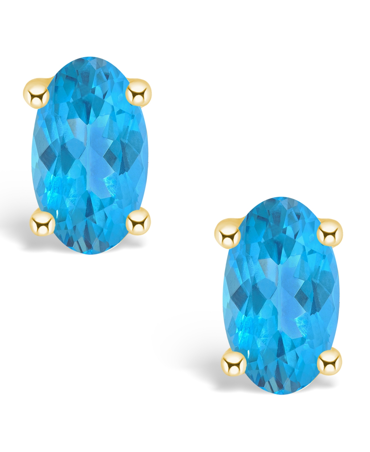 Blue Topaz (1/2 ct. t.w.) Stud Earrings in 14K Whiteor 14K- Gold