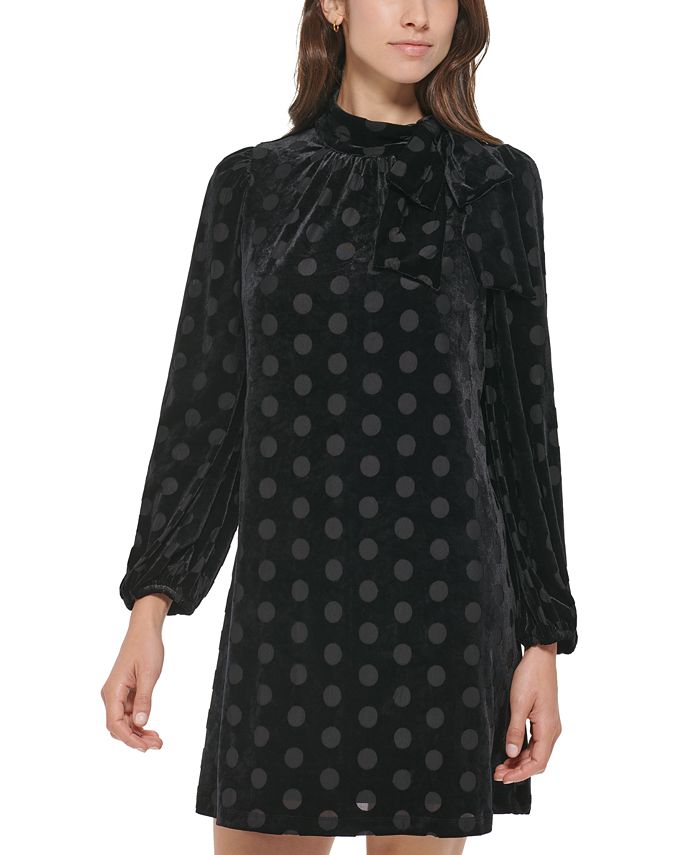 Calvin Klein Burnout Velvet Shift Dress & Reviews - Dresses - Women ...
