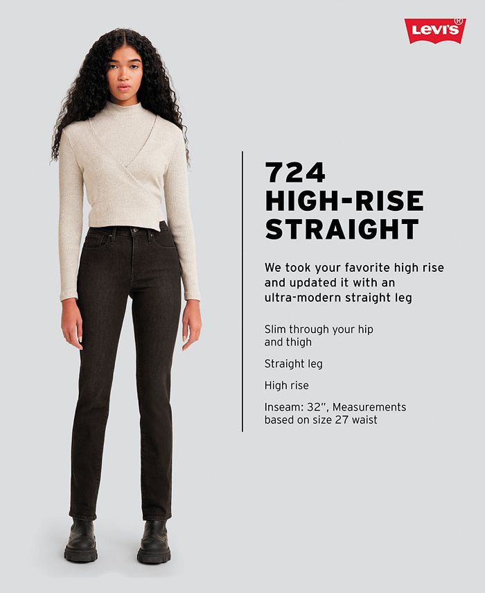 724 High Rise Slim Straight Women's Jeans - Black