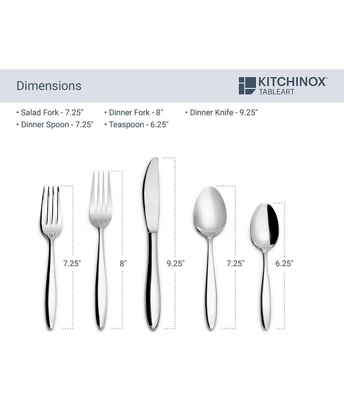 Kitchinox Triton 50 Piece Flatware Set, Service for 8 Macy's