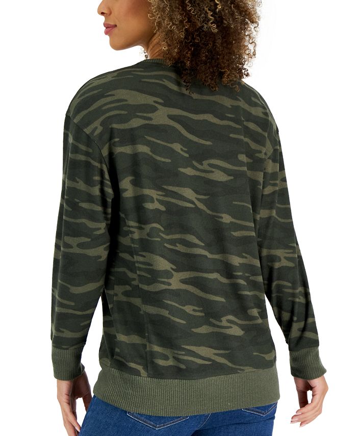 Style & Co Women's CamoPrint LongSleeve Top, Created for Macy's Macy's