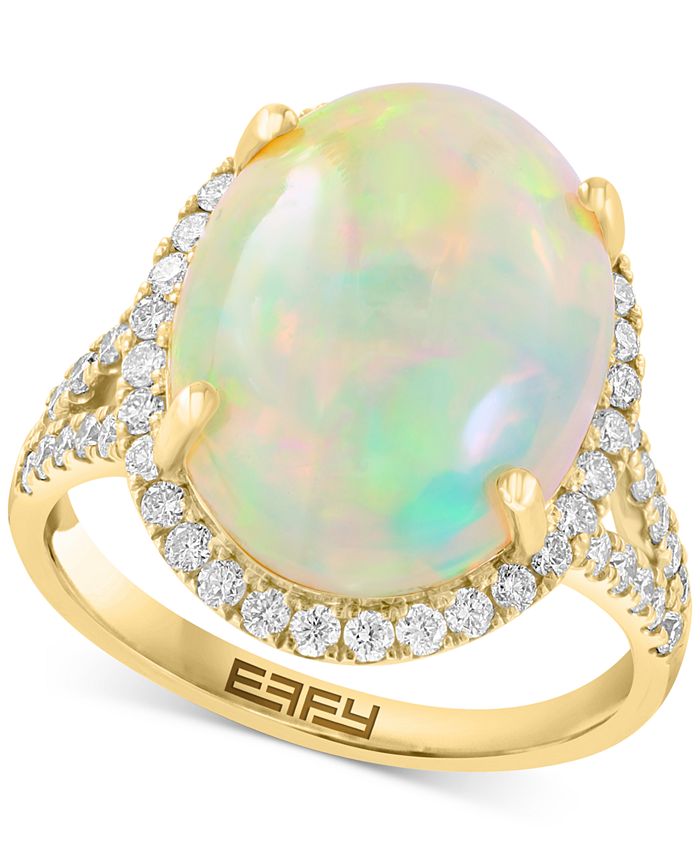 Macy's opal top ring