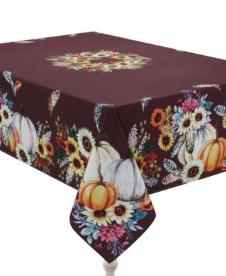 Laural Home Fall Feathers Tablecloth, 70" x 84"