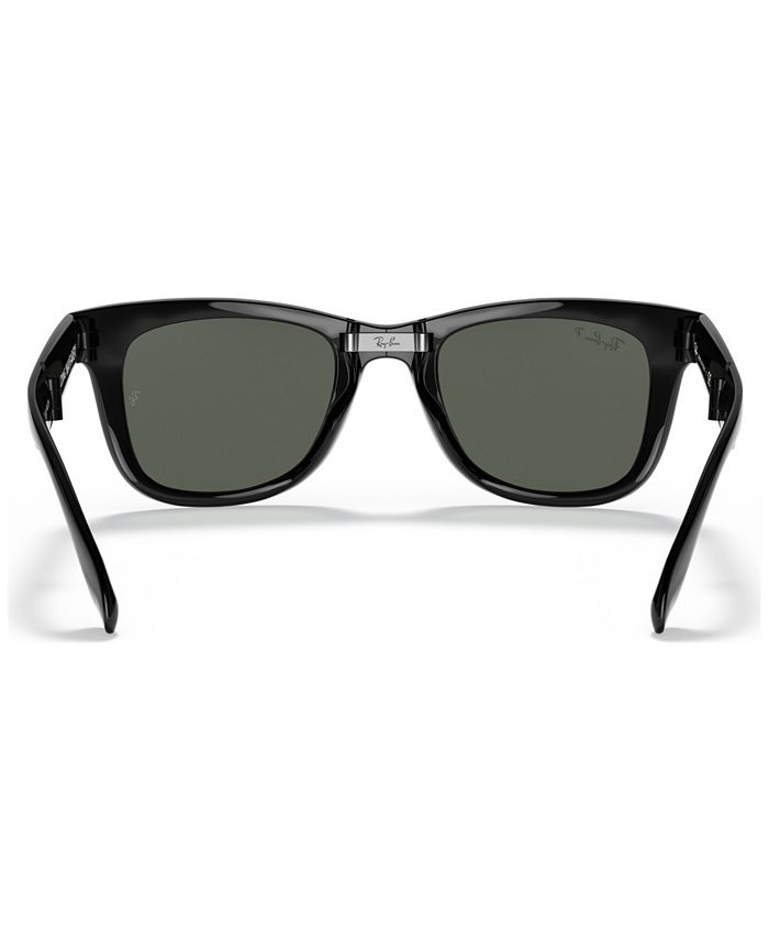 Ray-Ban Polarized Sunglasses, RB4105 FOLDING WAYFARER - Macy's