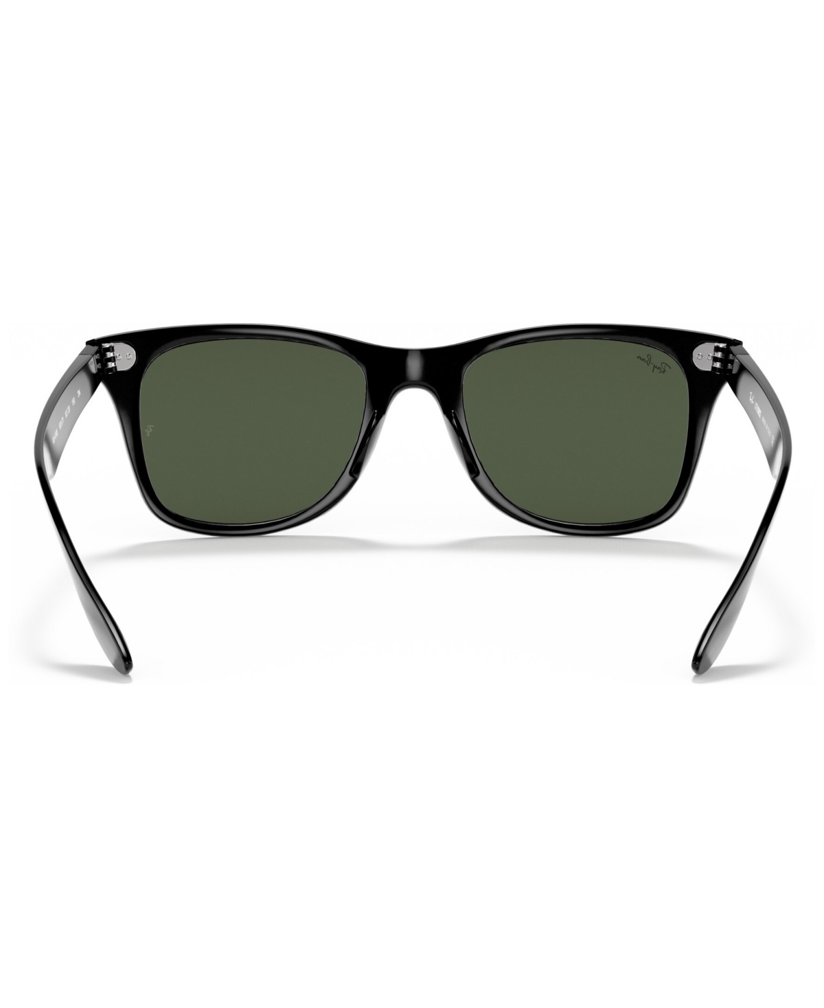 Ray Ban Unisex Polarized Low Bridge Fit Sunglasses, Rb4195f Wayfarer Liteforce 52 In Black Shiny,green
