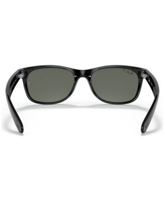 Unisex Polarized Low Bridge Fit Sunglasses, RB2132F NEW WAYFARER CLASSIC 55
