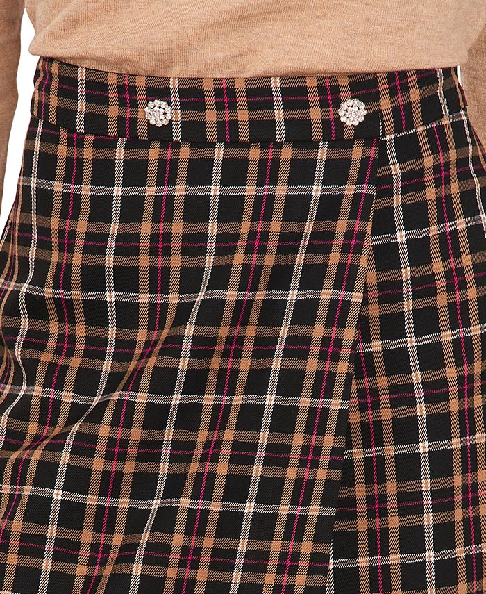 ACEWIN Tie-front Checkered Skirt (Free Size) 601271 main image 0