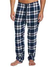 Men's Windowpane Plaid Flannel Pajama Pants
