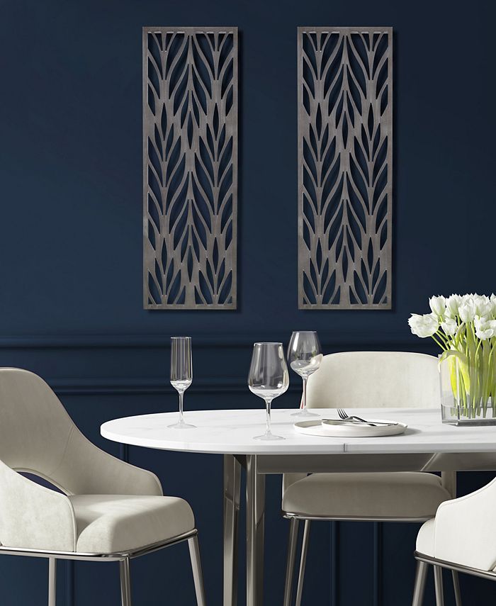 Madison Park Florian Carved Wall Panel Decor Set, 2 Piece - Macy's