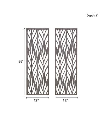 Florian Carved Wall Panel Decor Set, 2 Piece
