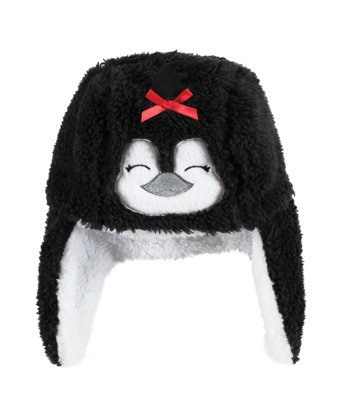 Hudson Baby Baby Girls Hudson Trapper Hat, Mitten and Bootie Set Penguin