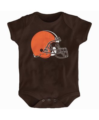 Newborn Boys and Girls Brown Cleveland Browns Team Logo Bodysuit