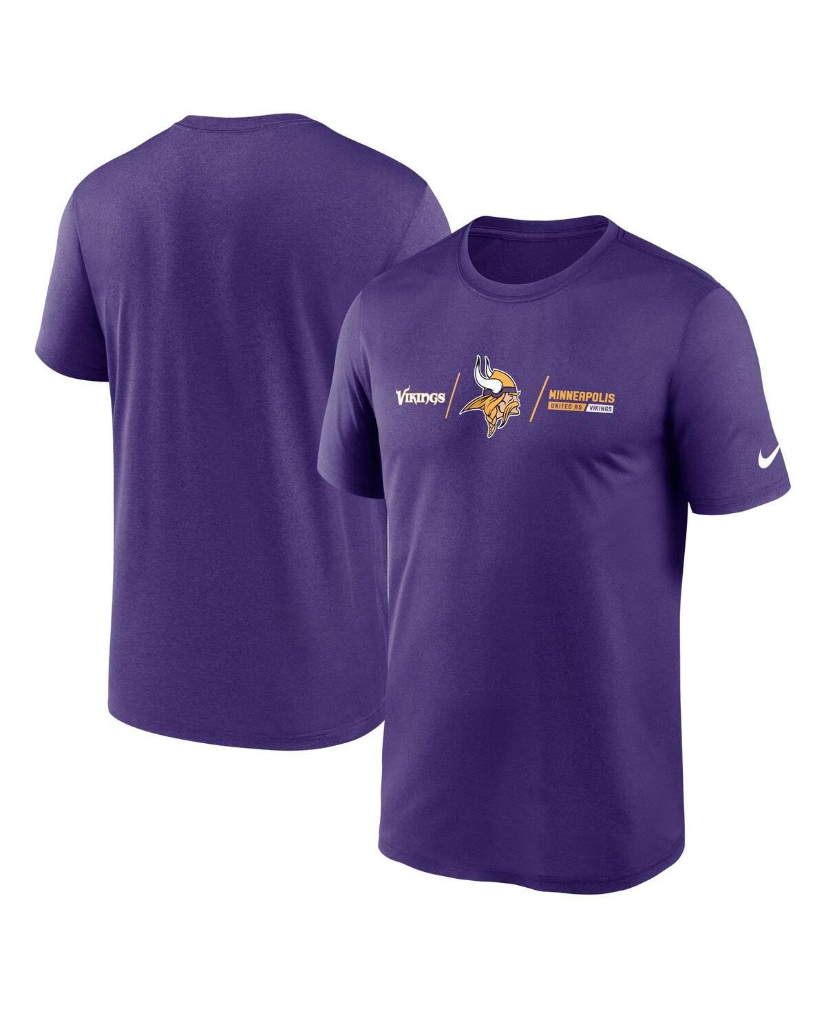 Shop Nike Men's  Purple Minnesota Vikings Horizontal Lockup Legend T-shirt