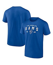 Men's Branded Heathered Royal Los Angeles Rams Big and Tall Established T-shirt