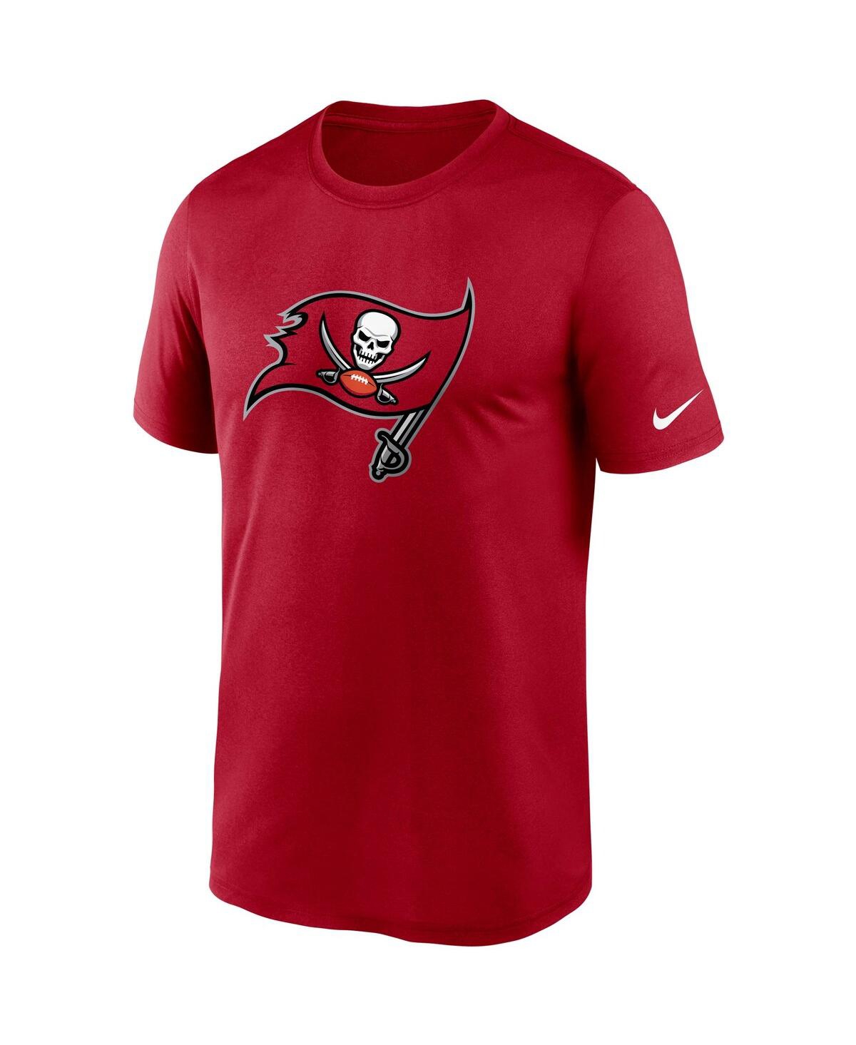 Shop Nike Men's  Red Tampa Bay Buccaneers Logo Essential Legend Performance T-shirt