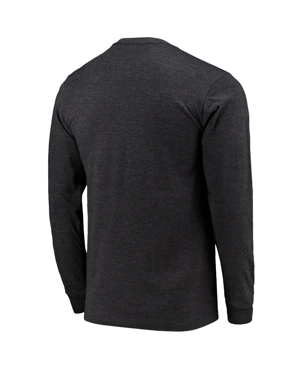 Shop Starter Men's  Heathered Black Carolina Panthers Halftime Long Sleeve T-shirt
