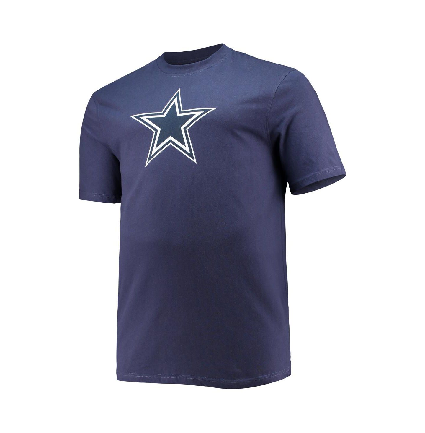 Мужская футболка Fanatics Dak Prescott Navy Dallas Cowboys Big and Tall Player Name and Number — фото 3
