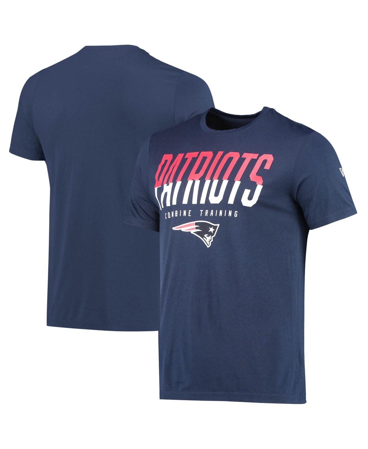 Shop New Era Men's  Navy New England Patriots Combine Authentic Big Stage T-shirt