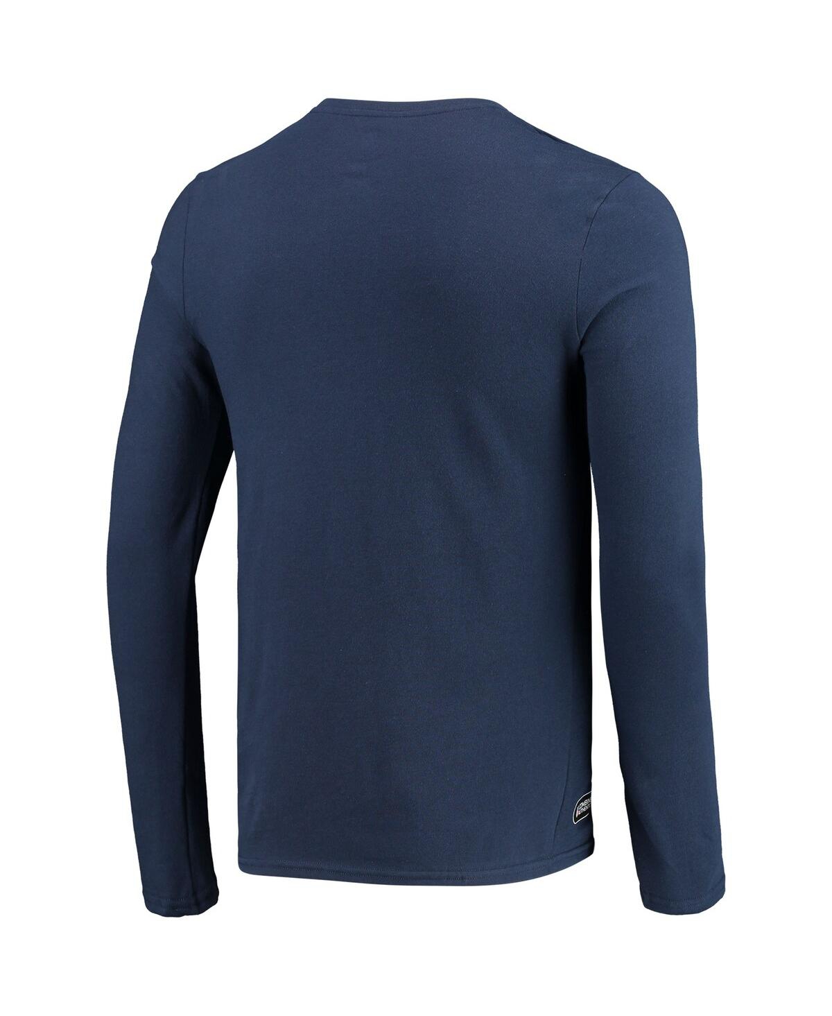 New Era Navy New England Patriots Combine Authentic Static Abbreviation Long Sleeve T-shirt In Navy