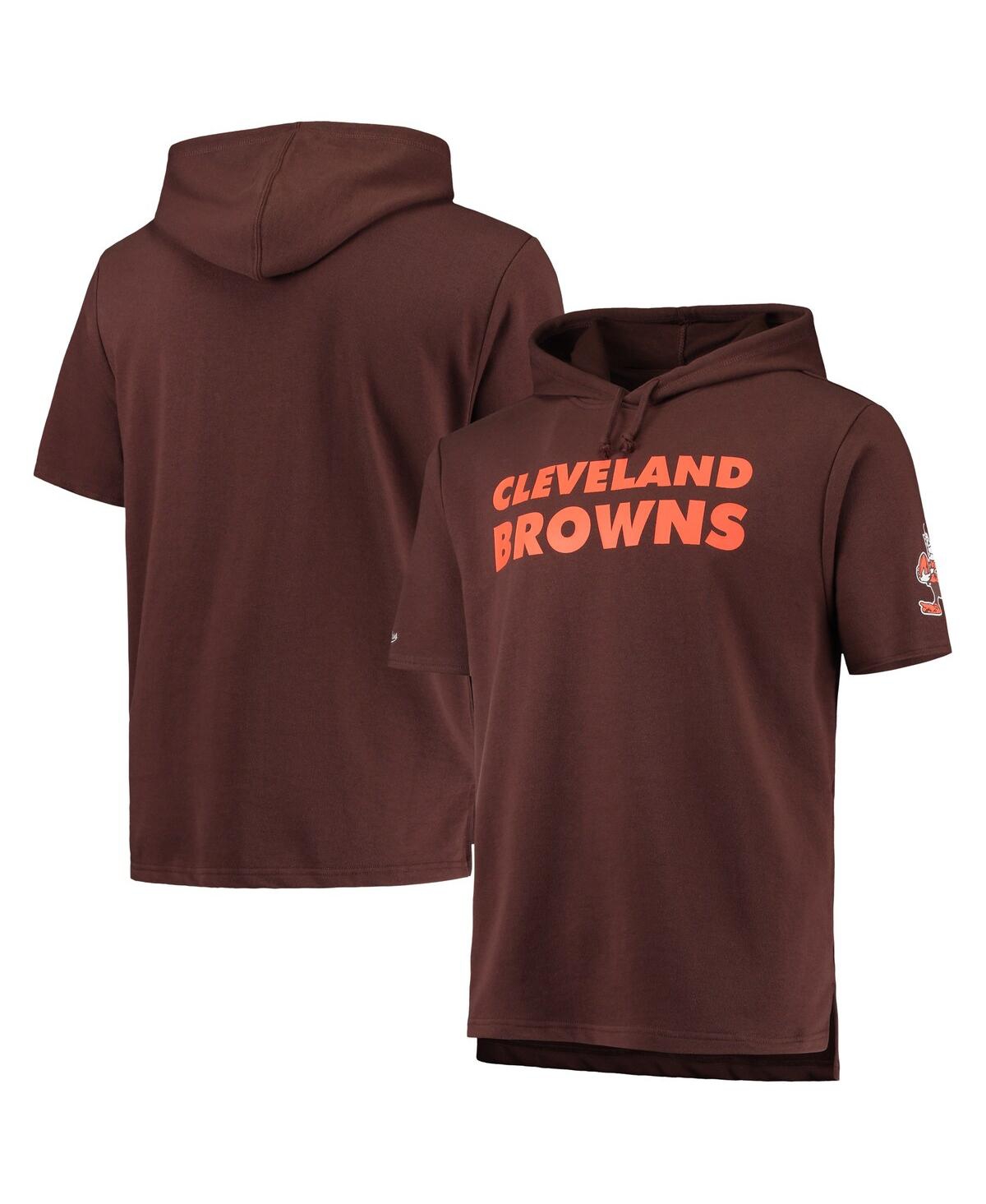 Men's Mitchell & NessCleveland Browns Game Day Hoodie T-shirt - Brown