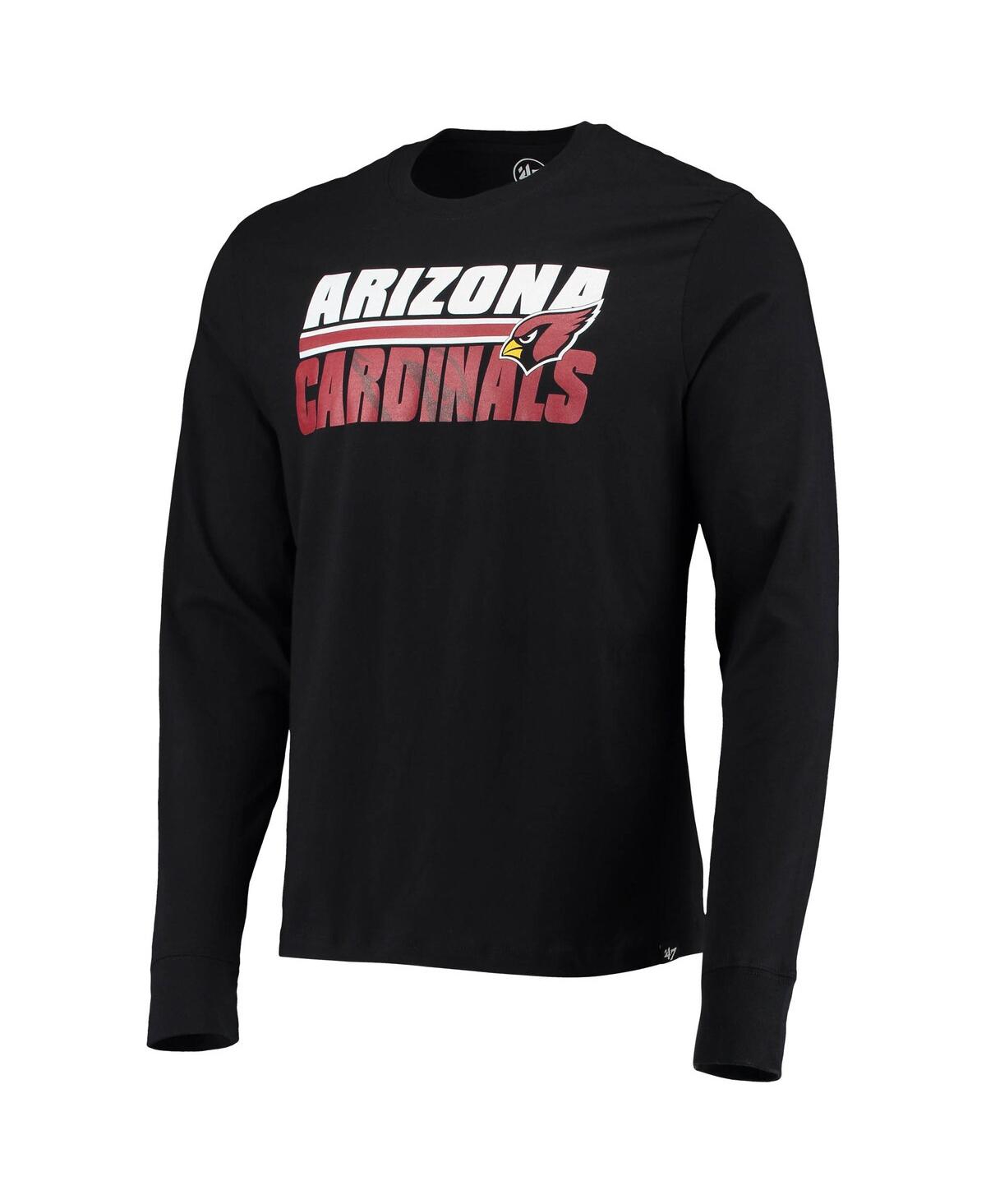 Shop 47 Brand Men's '47 Black Arizona Cardinals Shadow Super Rival Long Sleeve T-shirt