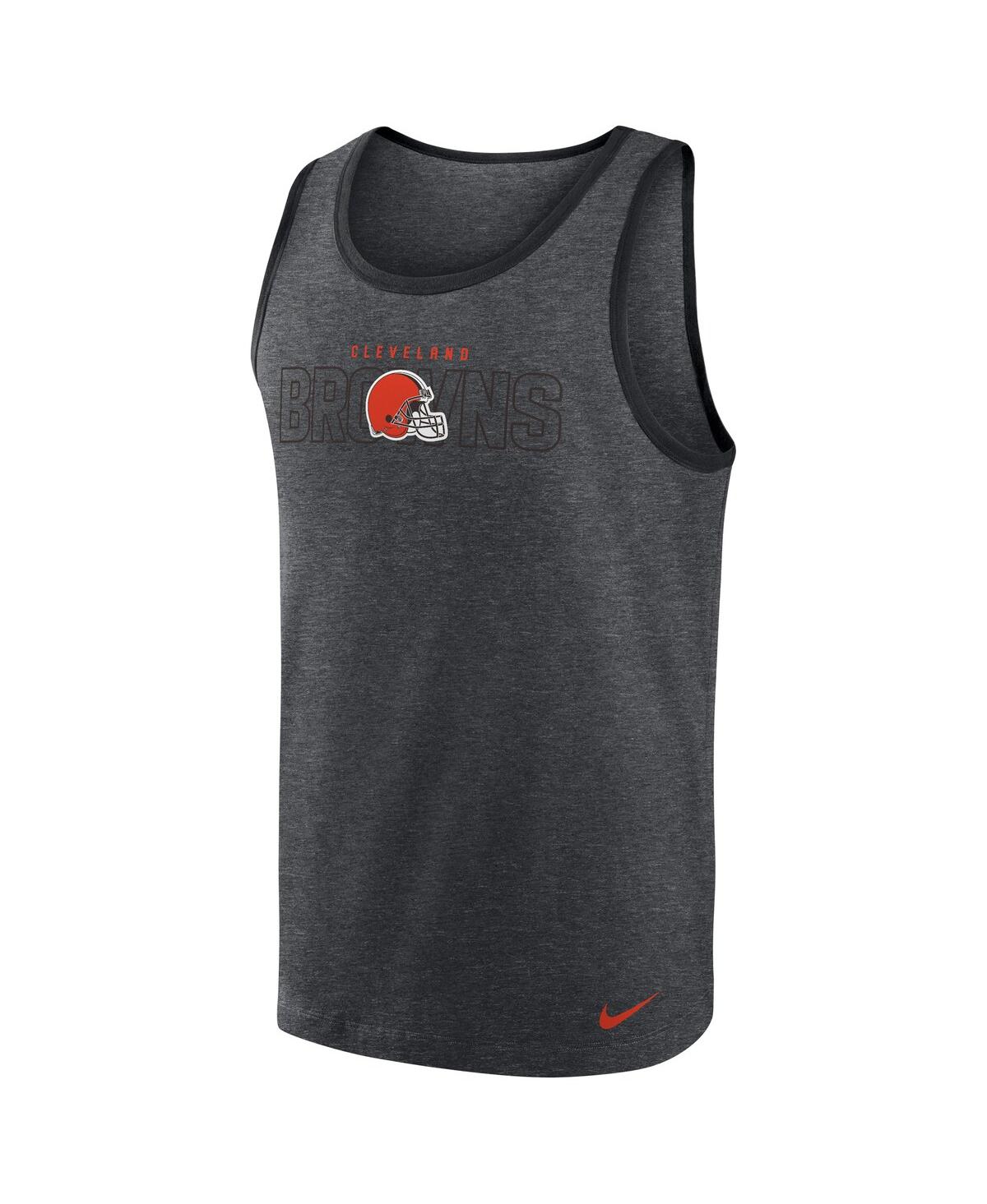 Men's NikeCleveland Browns Tri-Blend Tank Top - Heathered Charcoal