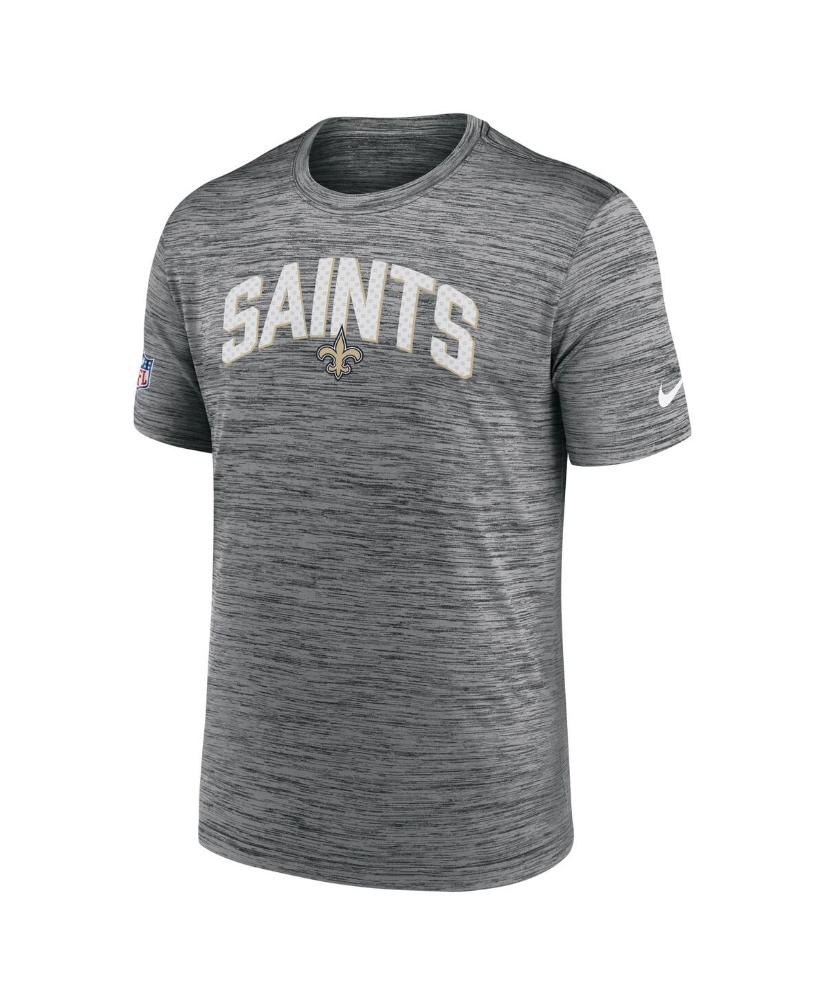 Shop Nike Men's  Gray New Orleans Saints Velocity Athletic Stack Performance T-shirt