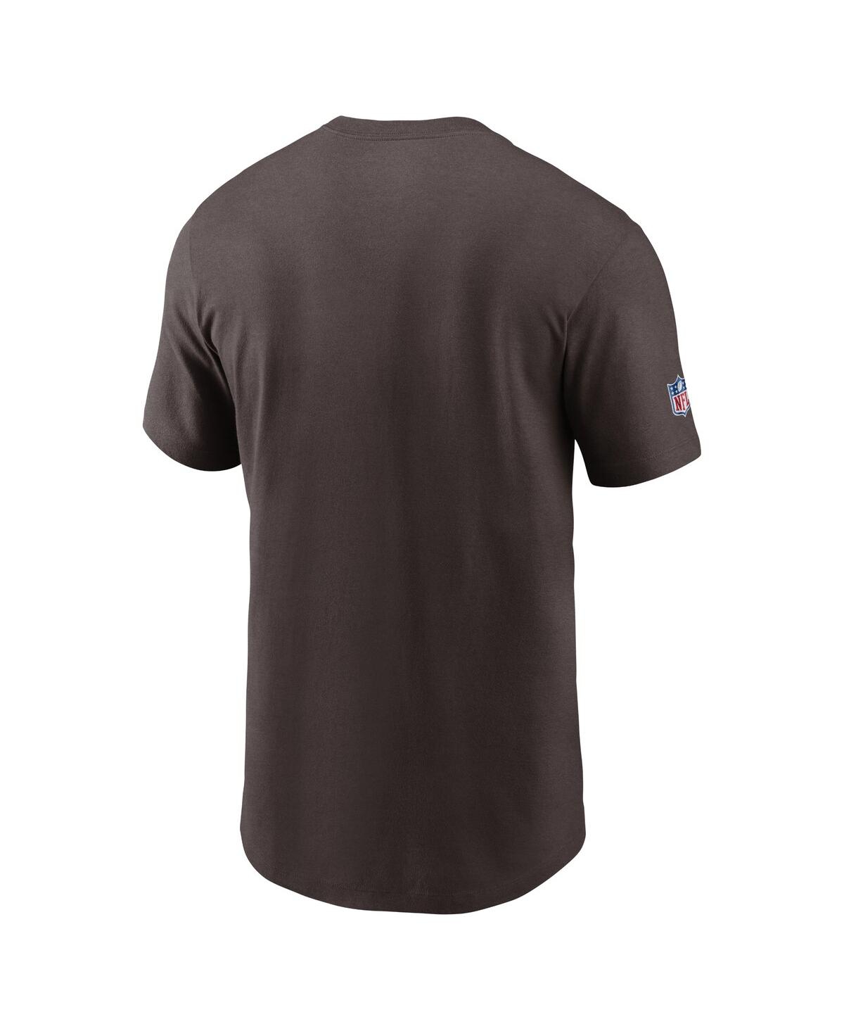 Shop Nike Men's  Brown Cleveland Browns Infograph Lockup Performance T-shirt
