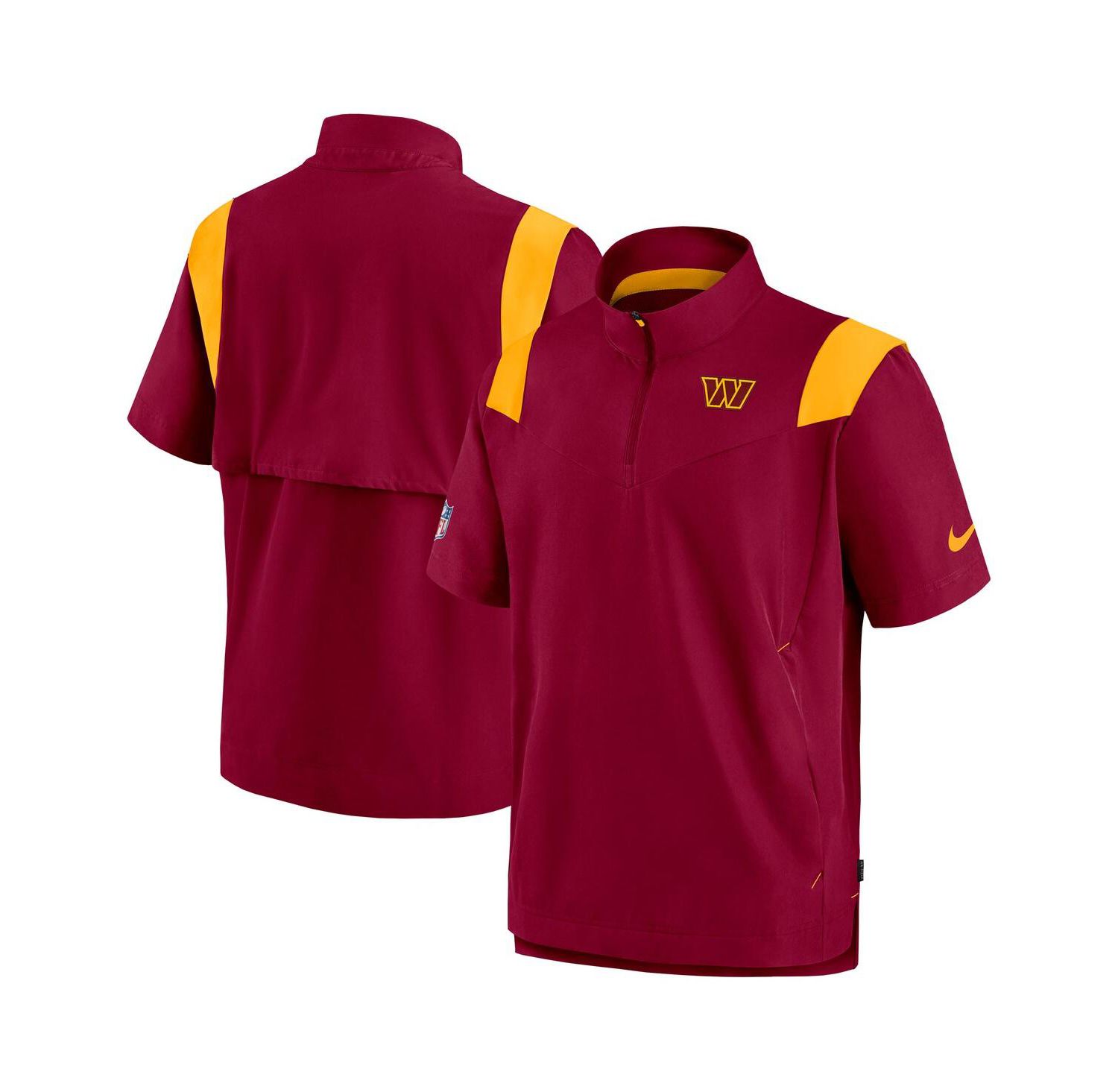 Men's Burgundy Washington Commanders Coaches Chevron Lockup Pullover Top