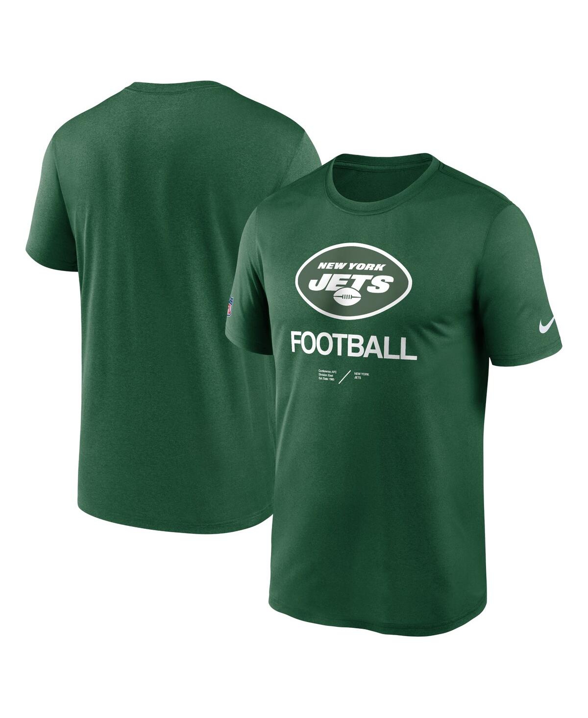 Shop Nike Men's  Green New York Jets Infographic Performance T-shirt