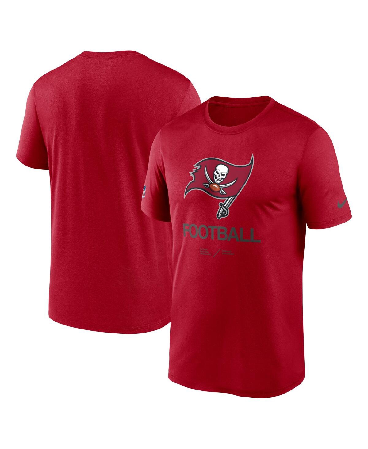 Shop Nike Men's  Red Tampa Bay Buccaneers Infographic Performance T-shirt