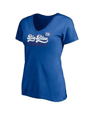 Women's Royal New York Giants Hometown Collection Wildcat V-Neck T-shirt