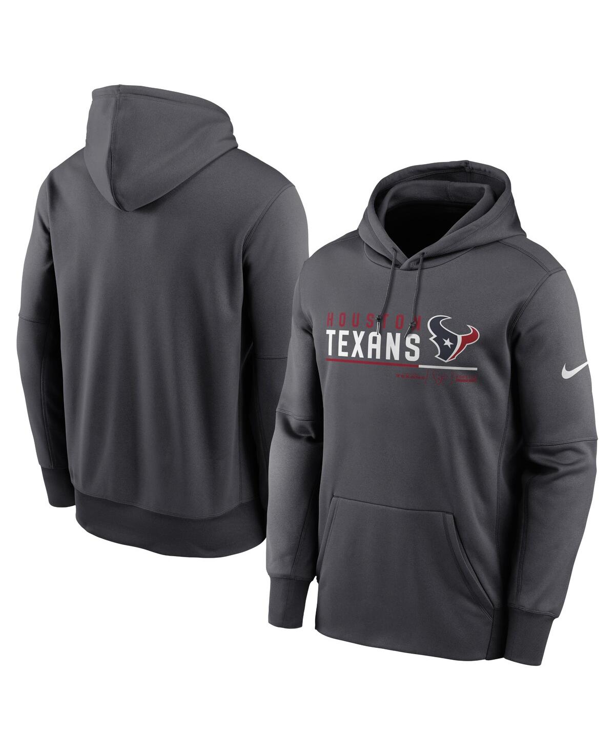 Men's NikeHouston Texans Prime Logo Name Split Pullover Hoodie - Anthracite