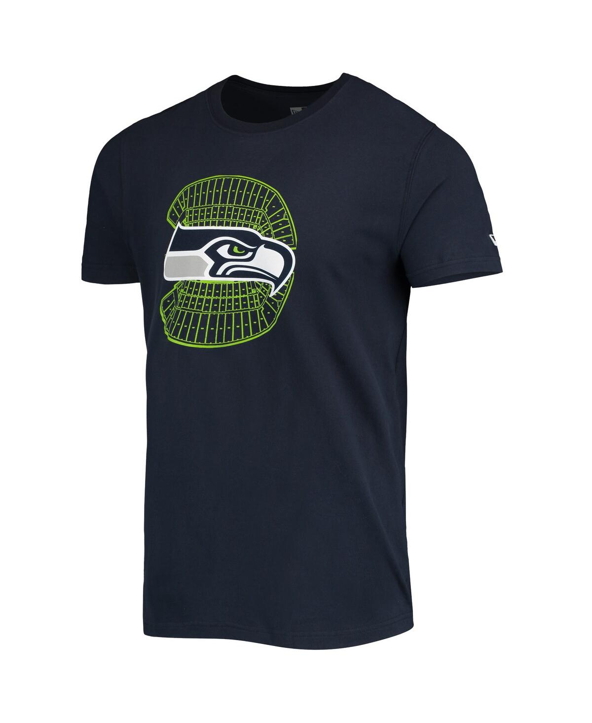 NEW ERA MEN'S NEW ERA COLLEGE NAVY SEATTLE SEAHAWKS STADIUM T-SHIRT 