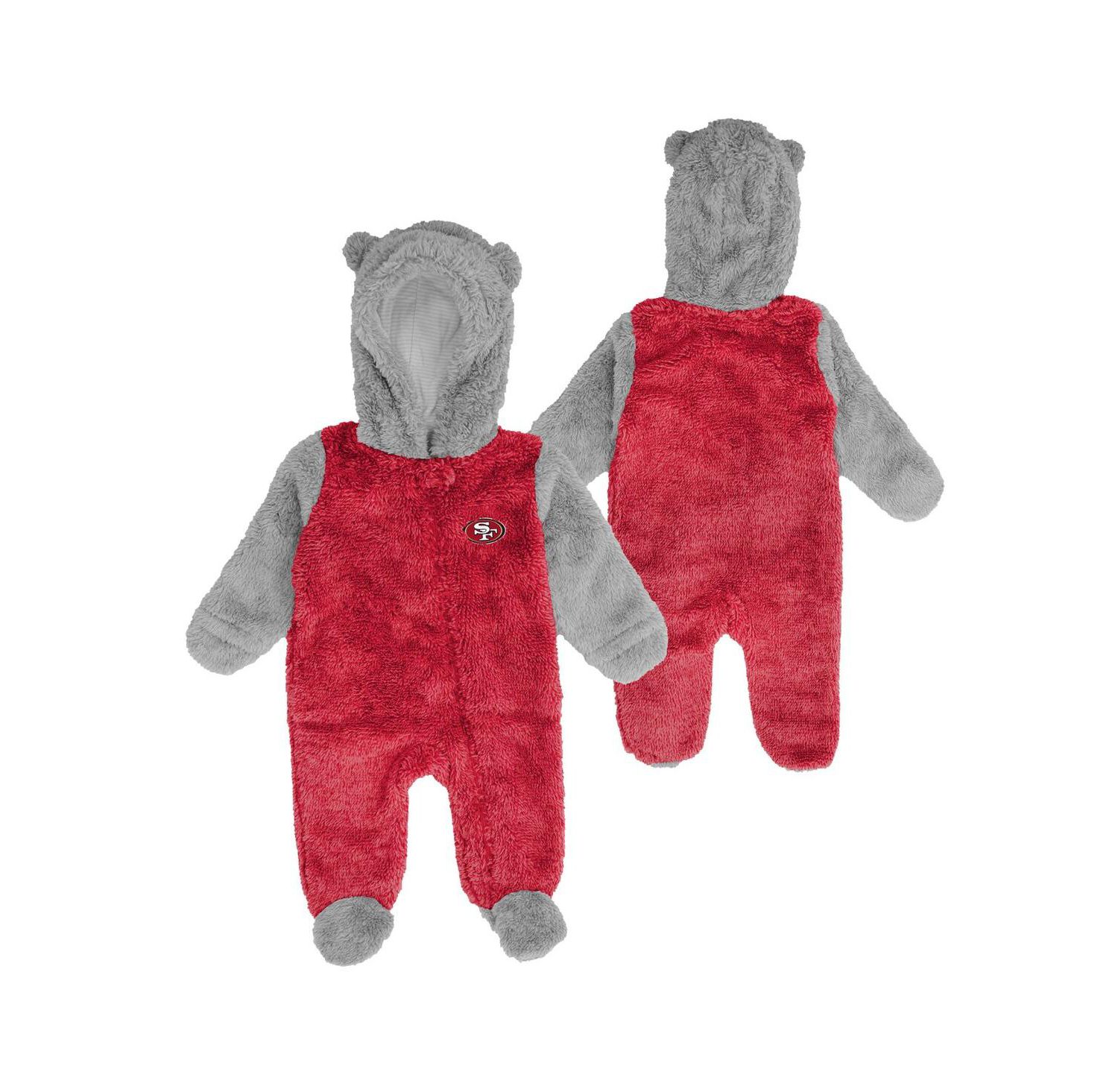 Newborn and Infant Boys and Girls Cardinal Arizona Cardinals Game Nap Teddy Fleece Bunting Full-Zip Sleeper