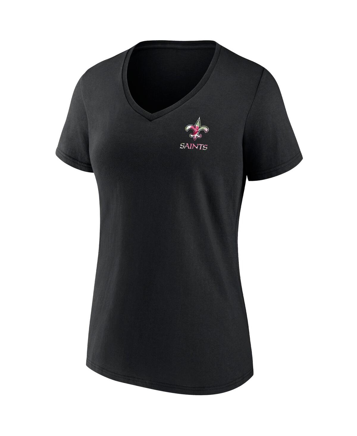 Fanatics Branded Black New Orleans Saints Team Mother's Day V-neck T-shirt In Black