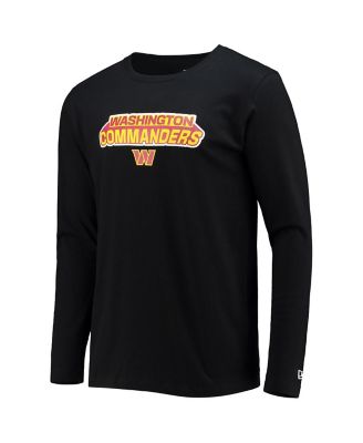 Men's Black Washington Commanders Long Sleeve T-shirt