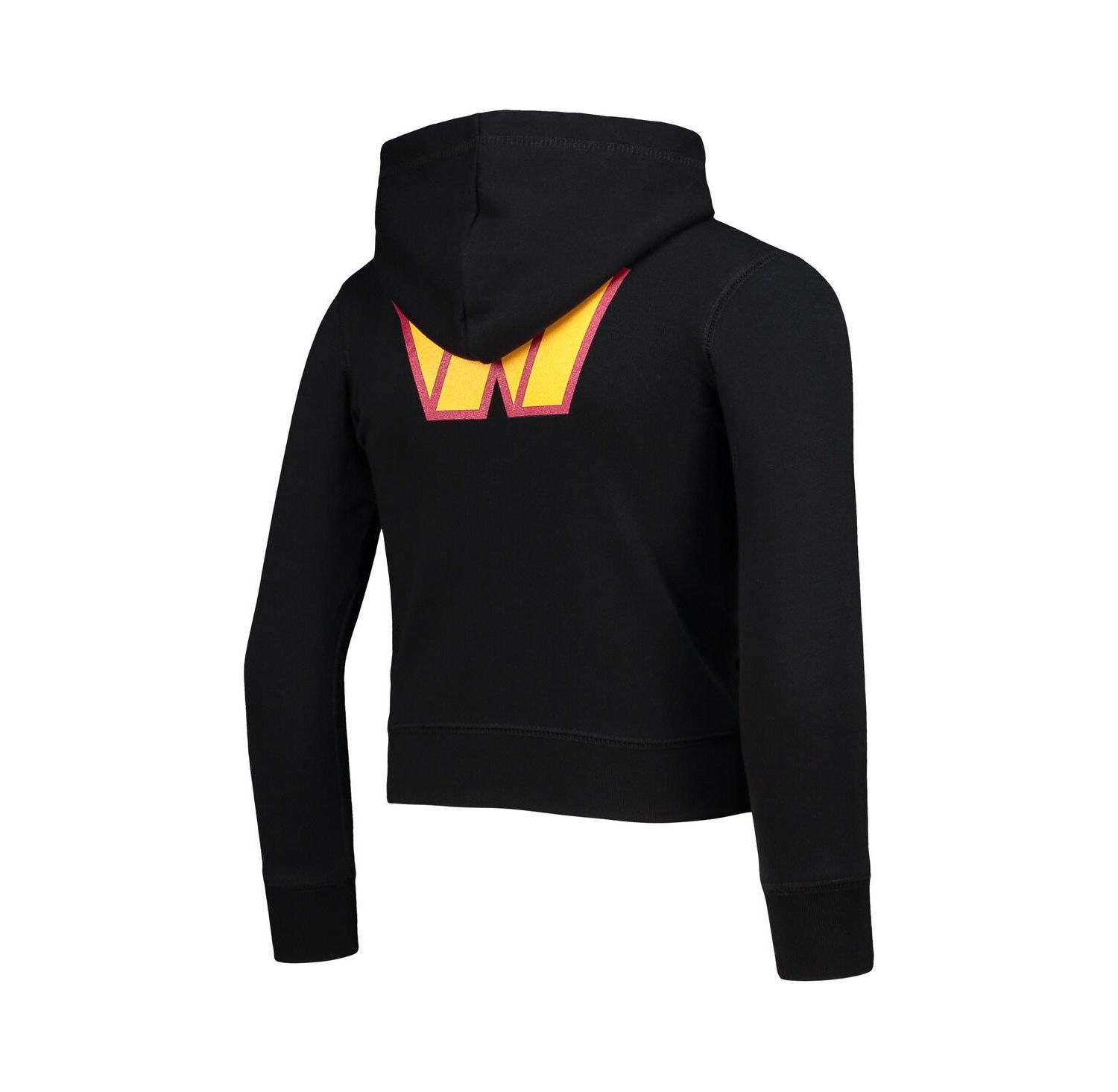 Big Girls Black Washington Commanders Full-Zip Hoodie