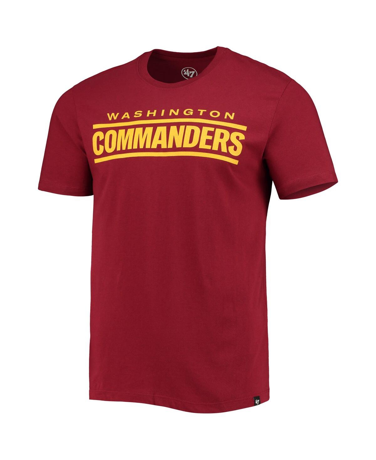 Shop 47 Brand Men's '47 Burgundy Washington Commanders Wordmark Imprint Super Rival T-shirt