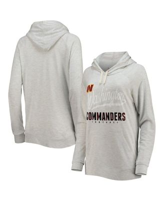 Women's Oatmeal Washington Commanders Pre-Game Raglan Pullover Hoodie