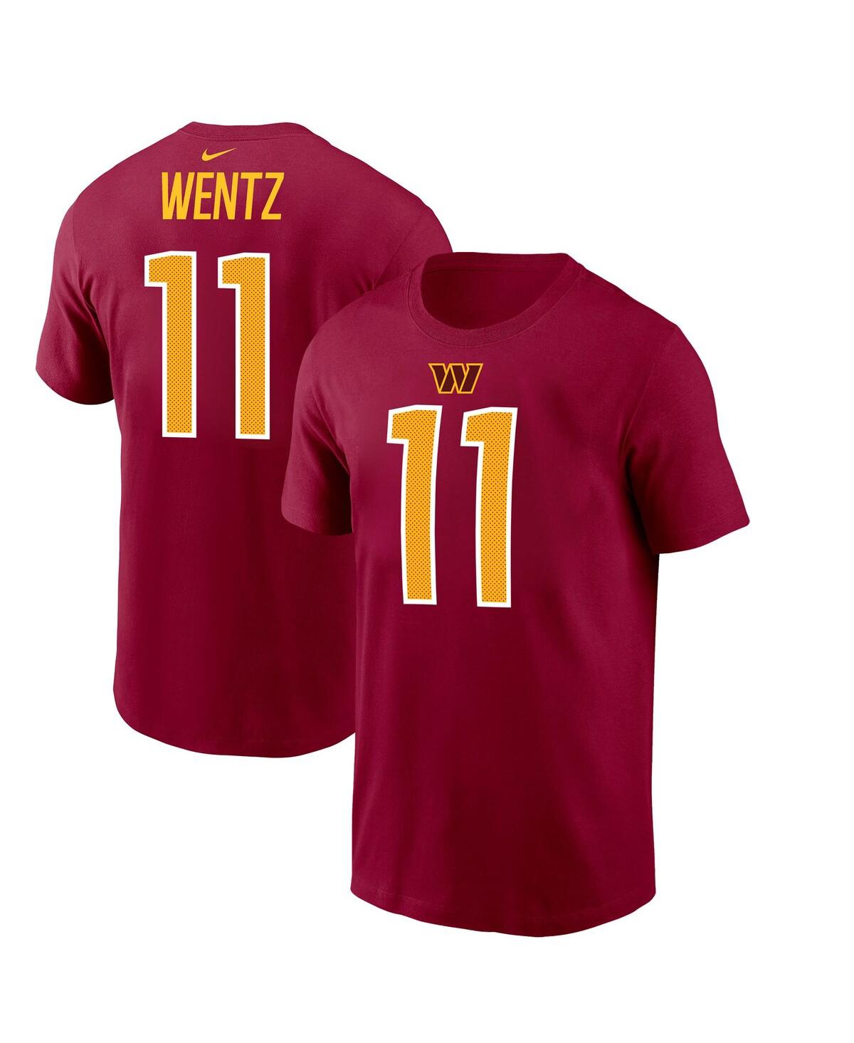 Nike Men's  Carson Wentz Burgundy Washington Commanders Player Name & Number T-shirt