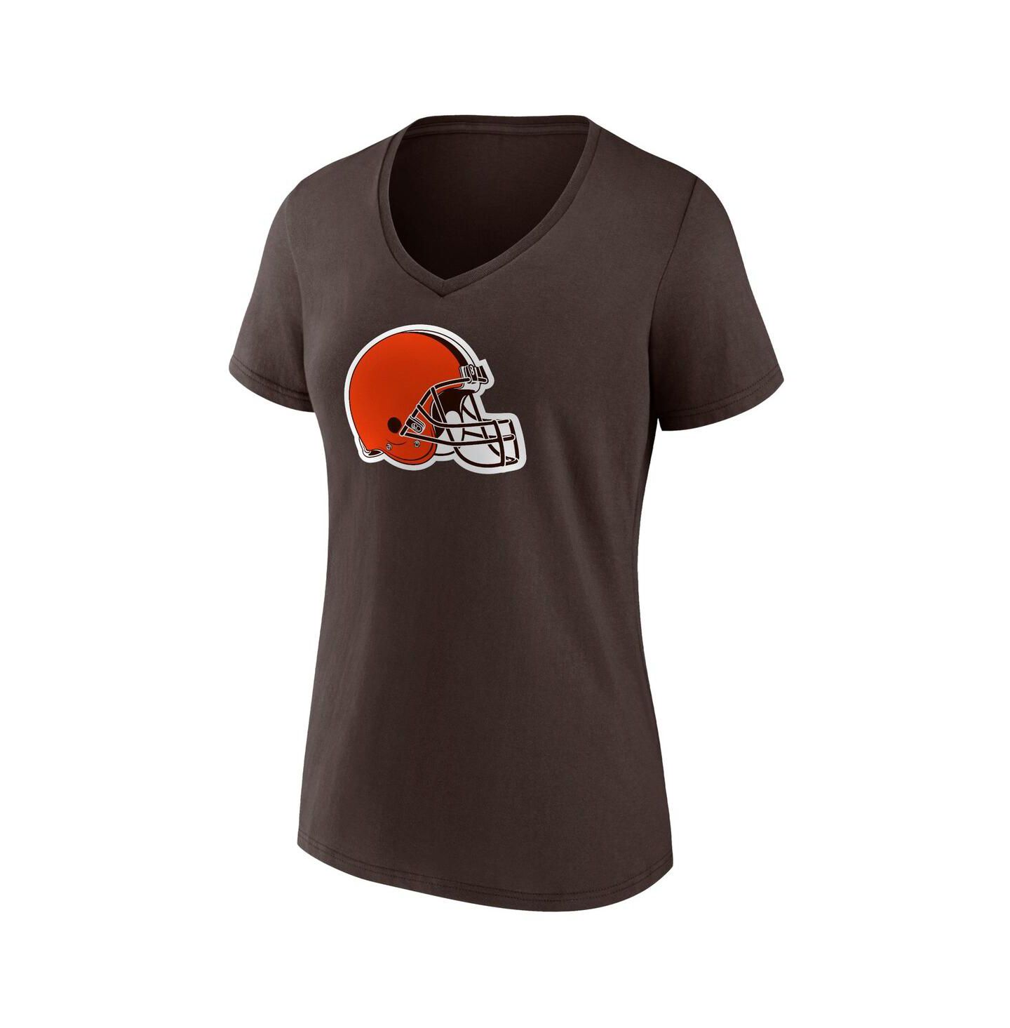 Женская футболка Fanatics Deshaun Watson Brown Cleveland Browns Player Icon Name and Number V-Neck — фото 3