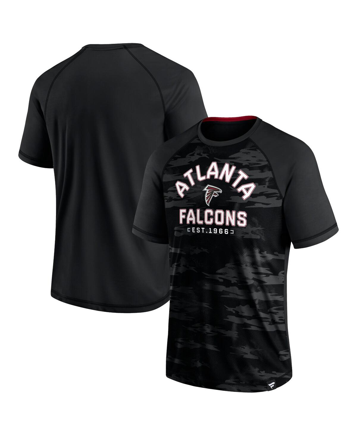 Men's FanaticsAtlanta Falcons Hail Mary Raglan T-shirt - Black