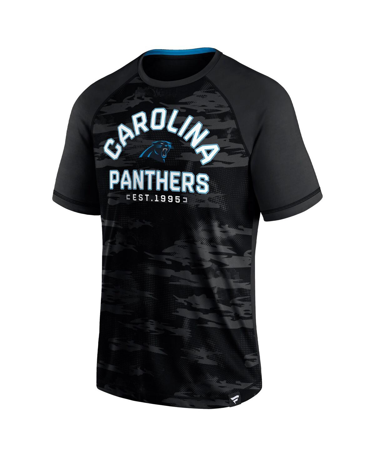 Fanatics Branded Black Carolina Panthers Hail Mary Raglan T-shirt In Black