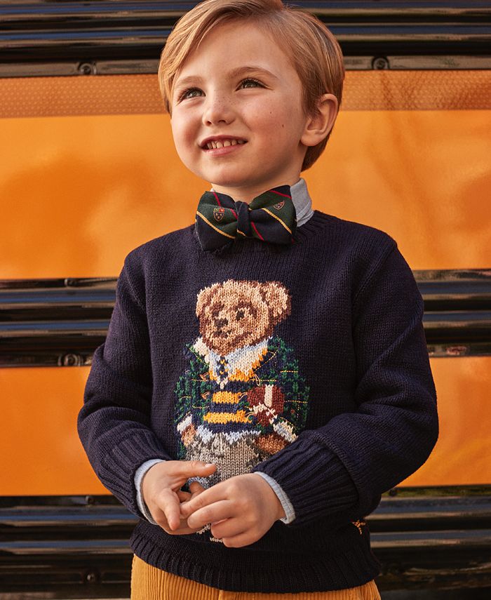Polo Ralph Lauren Little Boys Polo Bear Sweater - Macy's