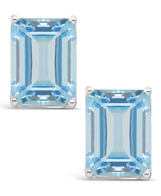 Topaz (4 ct. t.w.) Stud Earrings in 14K White Gold