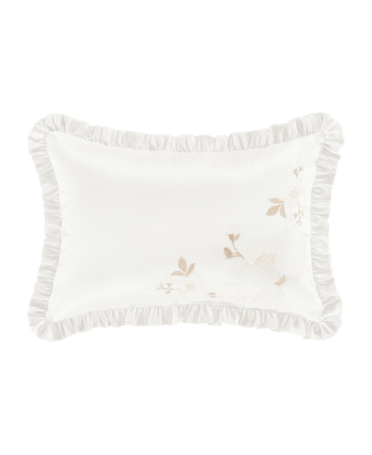 Royal Court Closeout!  Spring Garden Embellished Decorative Pillow, 13" X 19" Bedding In Spa